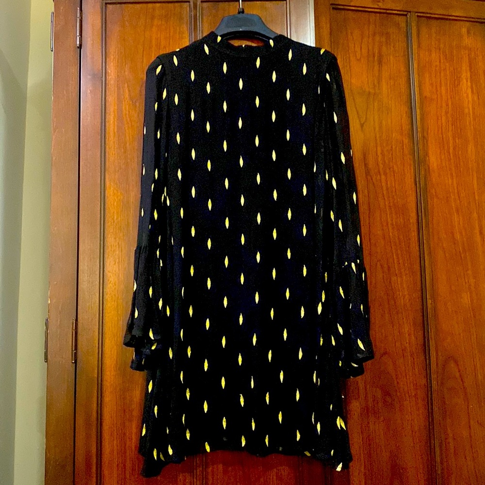 Black with gold accent party dress